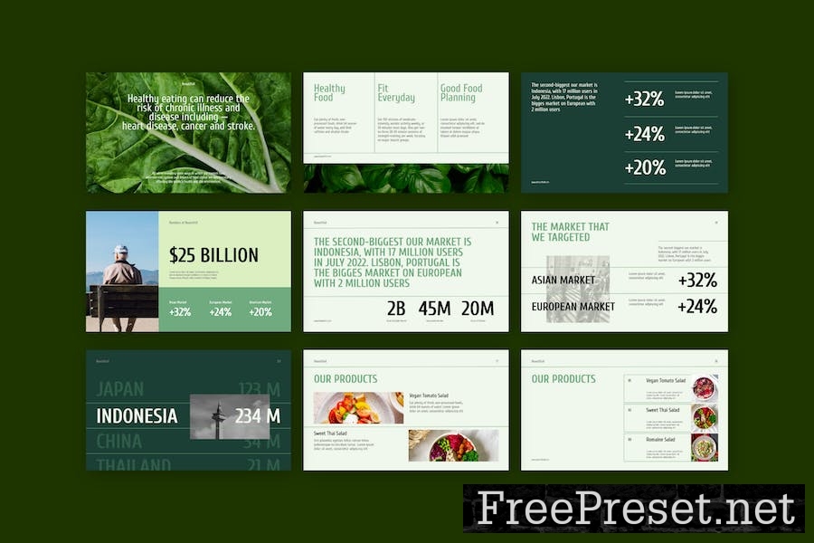 Beautifull Healthy Food Pitch Deck Powerpoint BAFWV5E