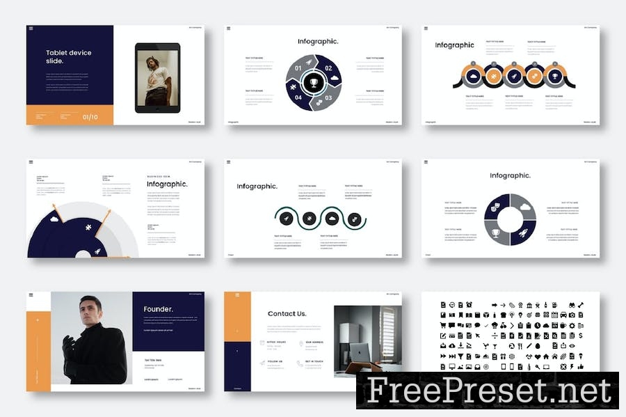 Becca – Business PowerPoint Template S3DAX4R