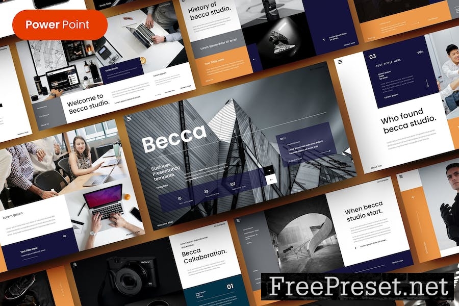 Becca – Business PowerPoint Template S3DAX4R