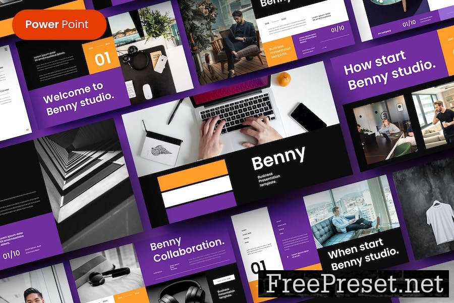 Benny – Business PowerPoint Template HYZ3F26