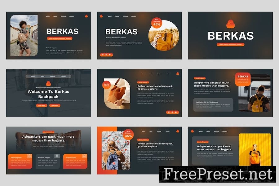 Berkas - Backpack Google Slides Template