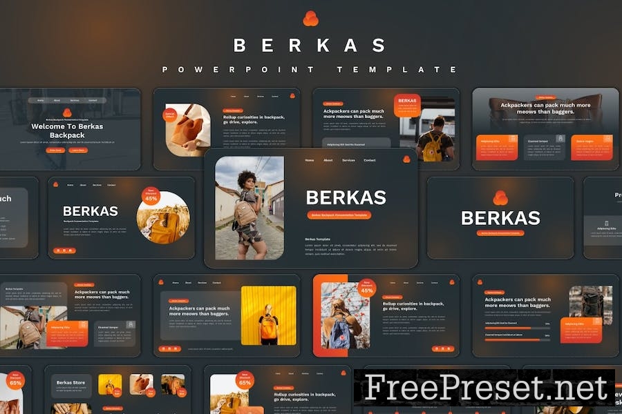 Berkas - Backpack Powerpoint Template WSATAUP