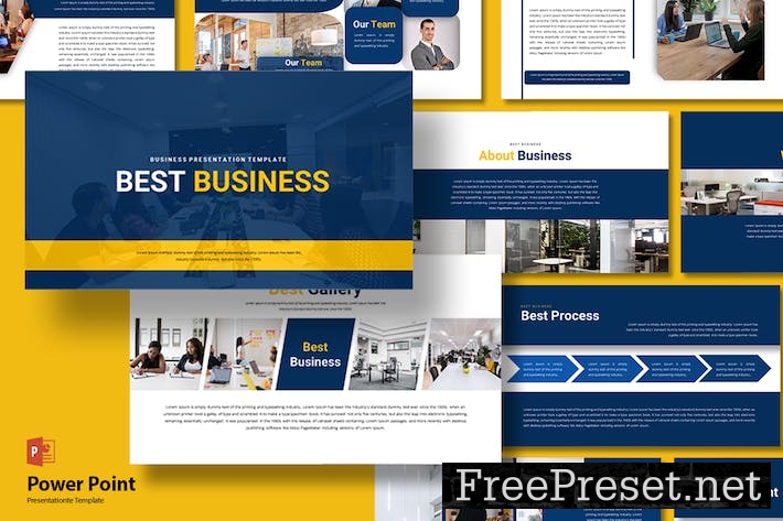 Best Business - PowerPoint Template 3BGL8FF