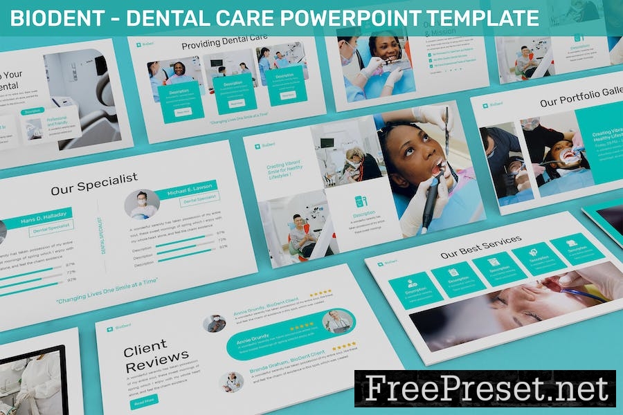 Biodent - Dental Care Google Slides Template Y6QD4GV