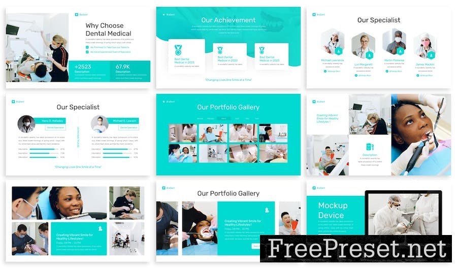 Biodent - Dental Care Google Slides Template Y6QD4GV