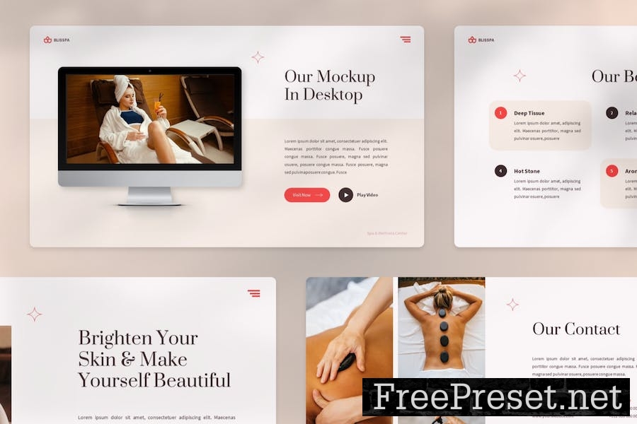 Blisspa - Spa & Wellness Center Keynote Template