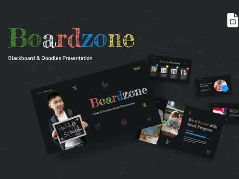 Boardzone - Blackboard & Doodles Google Slides SXFN8QD