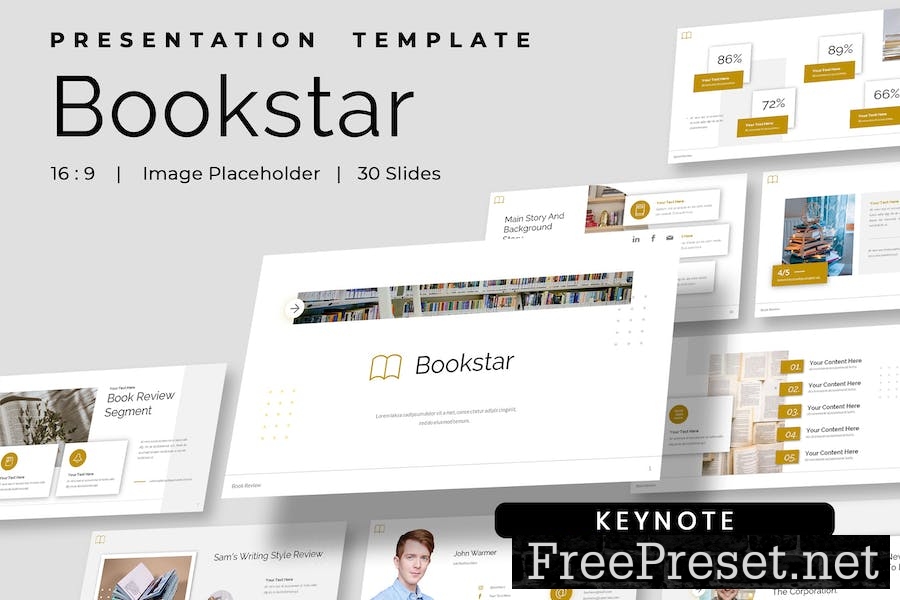 Bookstar - Book Review Presentation Keynote