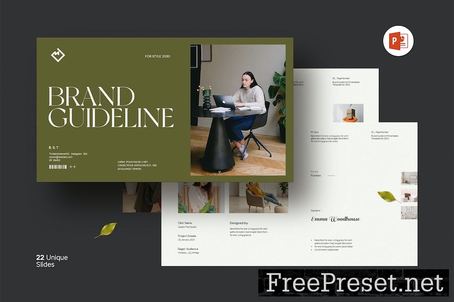 Brand Guideline Presentation Template 5DE7MVA