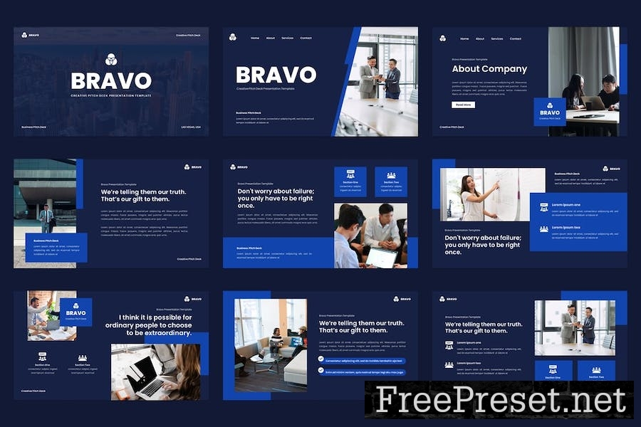 Bravo - Creative Pitch Deck Google Slides Template UESZ7JL