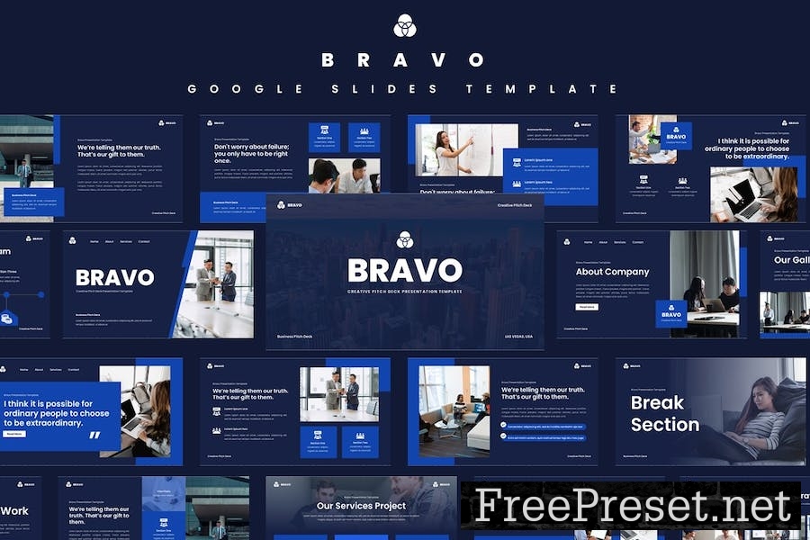 Bravo - Creative Pitch Deck Google Slides Template UESZ7JL