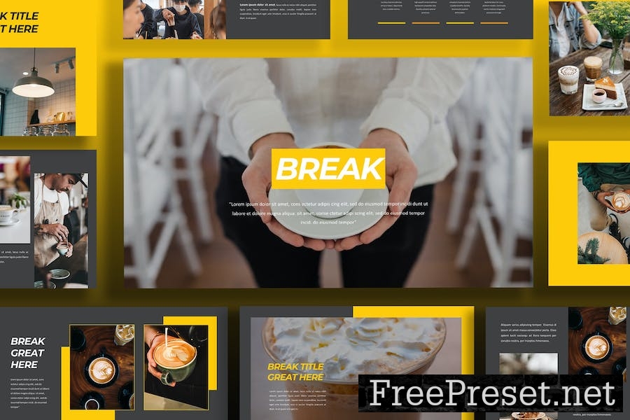 Break Powerpoint Template 9CRKQQD