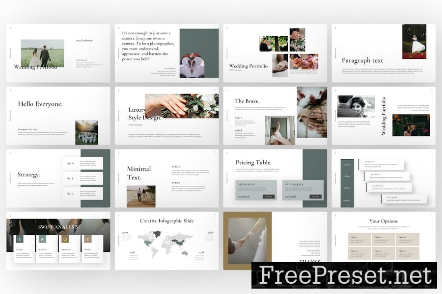 Bride Stories Wedding Google Slides Template P57WYLW