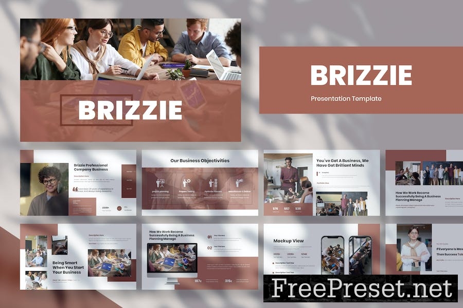 Brizzie - Business Presentation Google Slide Templ RUPF5GC