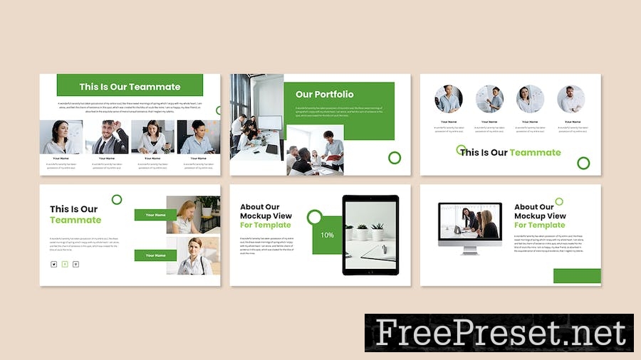 Bruno Business Presentation Google Slide Template AEERSJ7