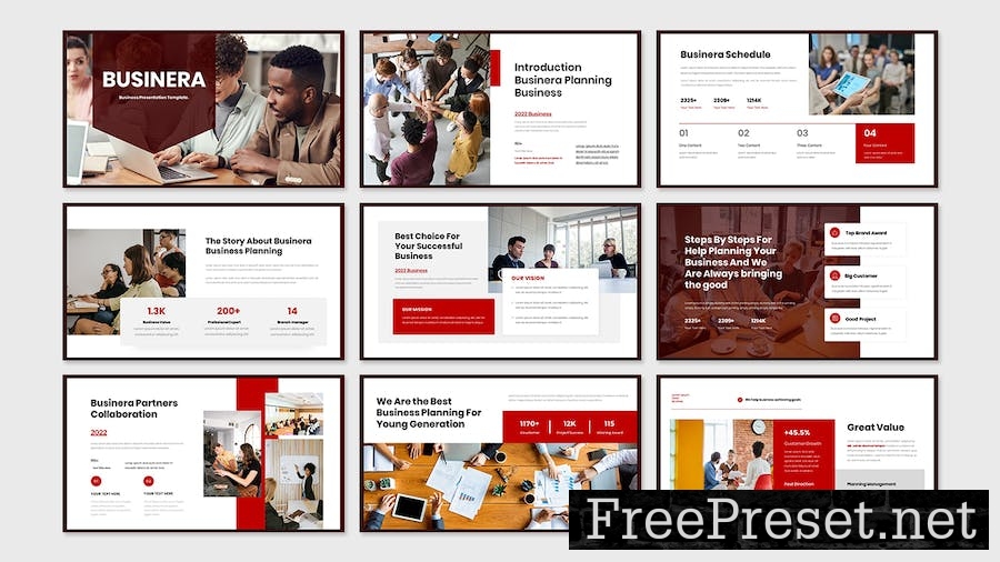 Businera Business Presentation PowerPoint Template C3KLJA5