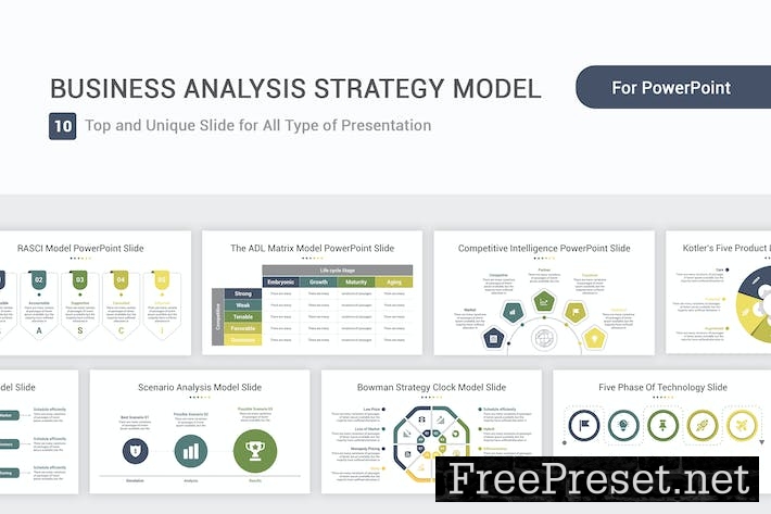 Business Analysis Strategy Model PowerPoint J74DJ4A