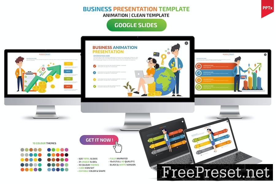 Business Animation Google Slides Templates 3X9VYW9