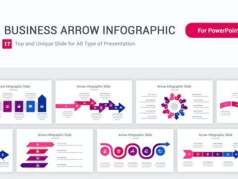 Business Arrow Infographic PowerPoint Template A2NMZAH