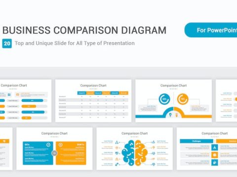 Business Comparison diagram PowerPoint Template RYDCJAU