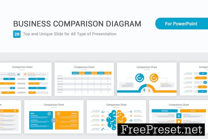 Business Comparison diagram PowerPoint Template RYDCJAU