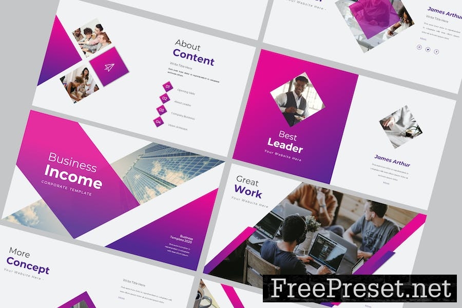 Business Income Presentation Template RDPY4EZ