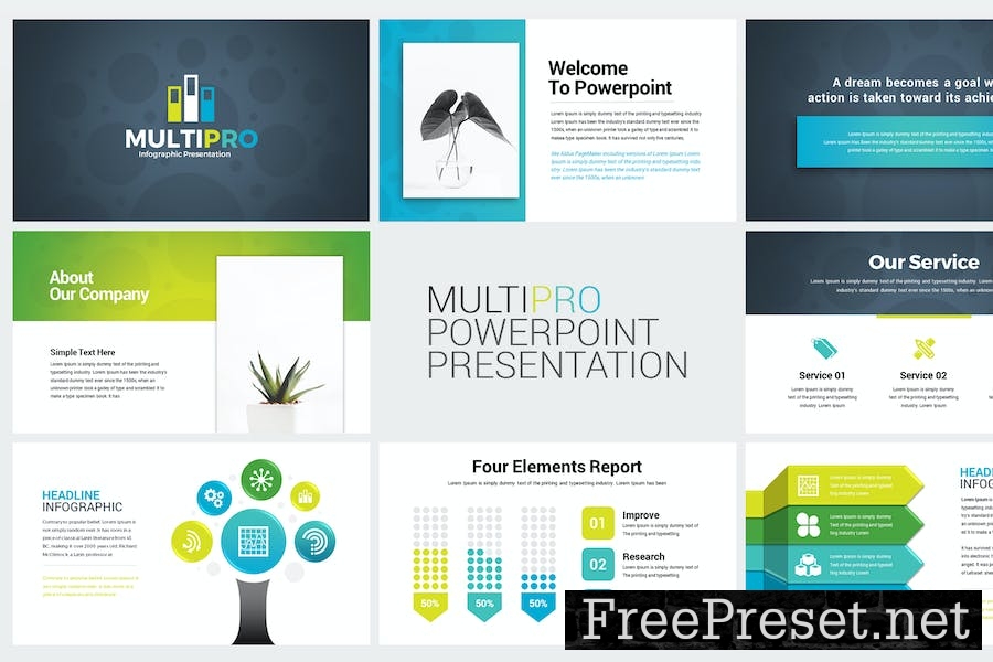 Business Infographic Presentation PowerPoint MMQFU9P