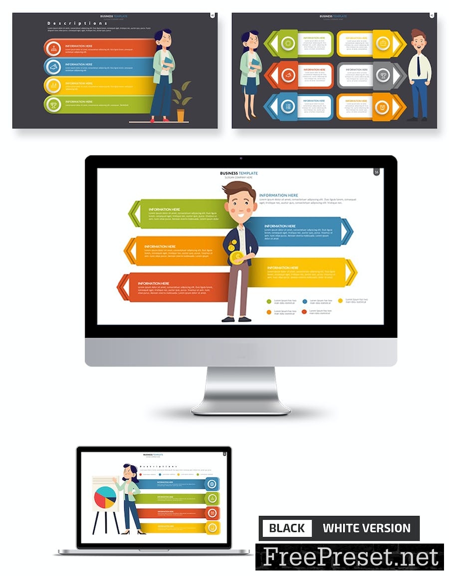 Business Infographics Google Slides Presentation UYEQ9P2