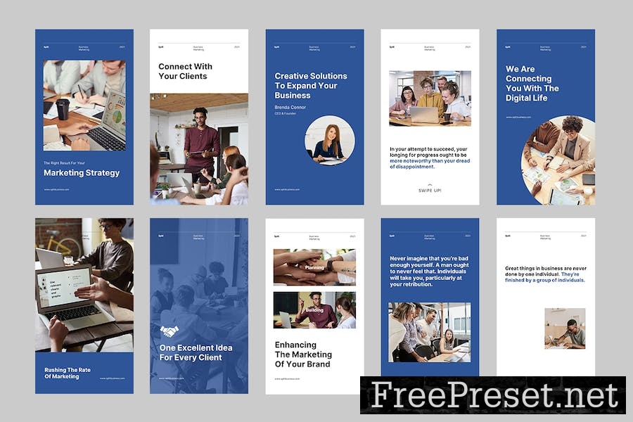 Business Instagram Post & Stories Google Slides