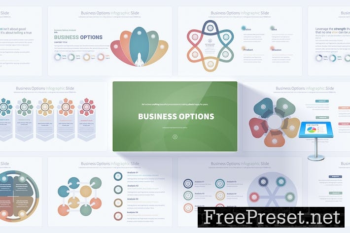 Business Options - Keynote Infographics Slides 2WA9R93