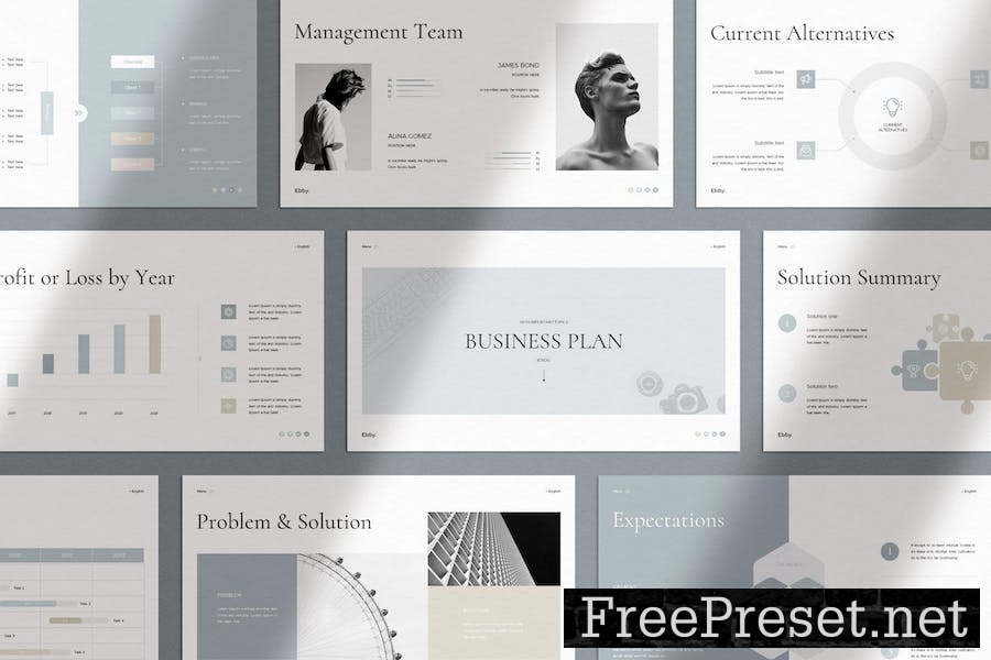 Business Plan Keynote Presentation Template 35SVG7P