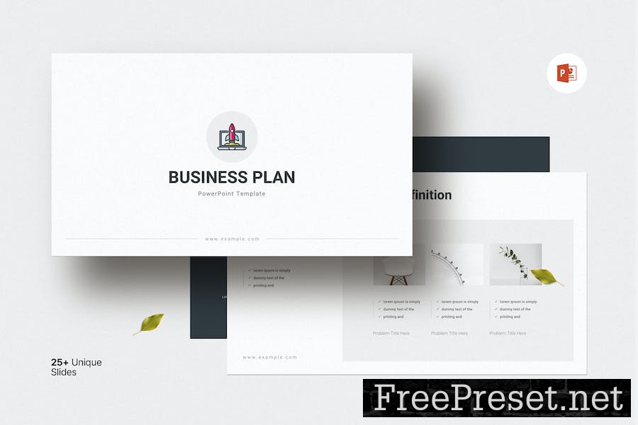 Business Plan PowerPoint Template ELMVSSX