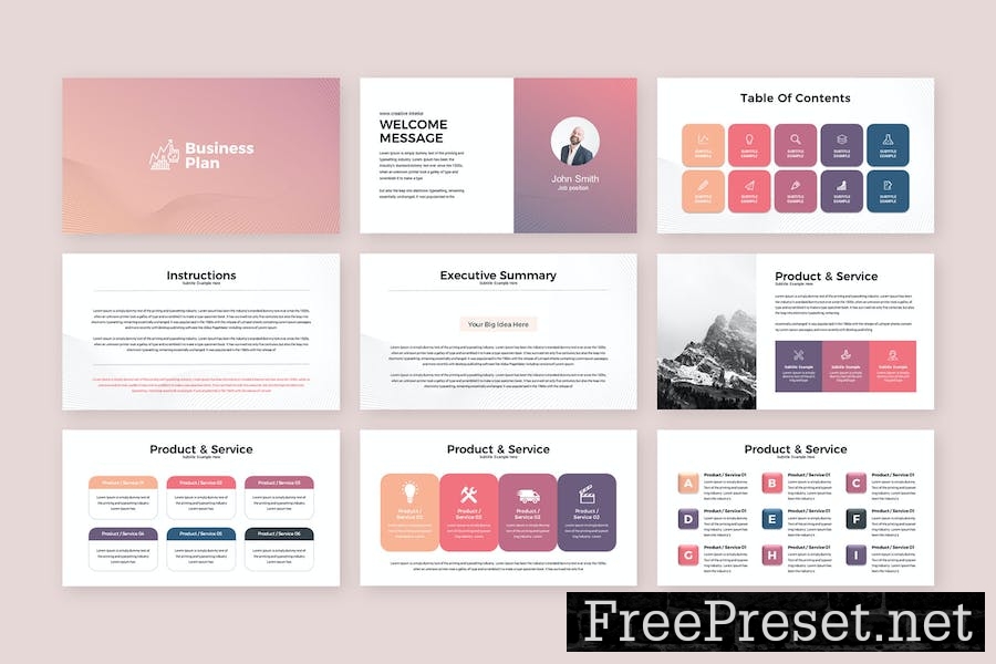 Business Plan PowerPoint Template Y9WMD7U