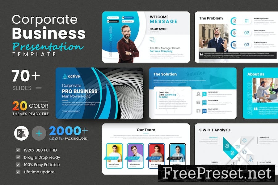 Business PowerPoint Presentation Template EVWDST2