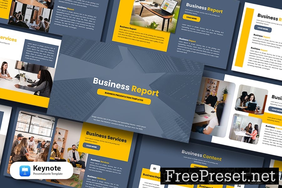 Business Report Presentation Keynote Template G9BVJG6