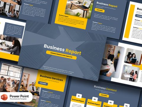 Business Report Presentation Powerpoint Template QRWMA6N