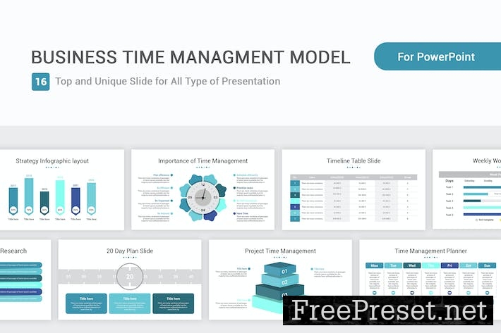 Business Time management Model PowerPoint Template AQ8BTNG