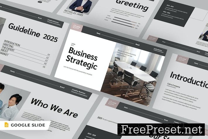 CAKRA - Business Strategic Google Slide Template S5TR7CM