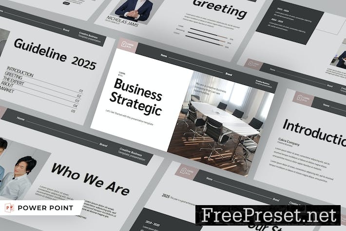 CAKRA - Business Strategic Powerpoint Template LP3YSXT