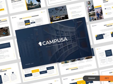 Campusa - Education PowerPoint Template SZC3CSE