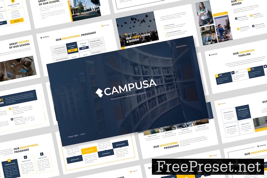 Campusa - Education PowerPoint Template SZC3CSE