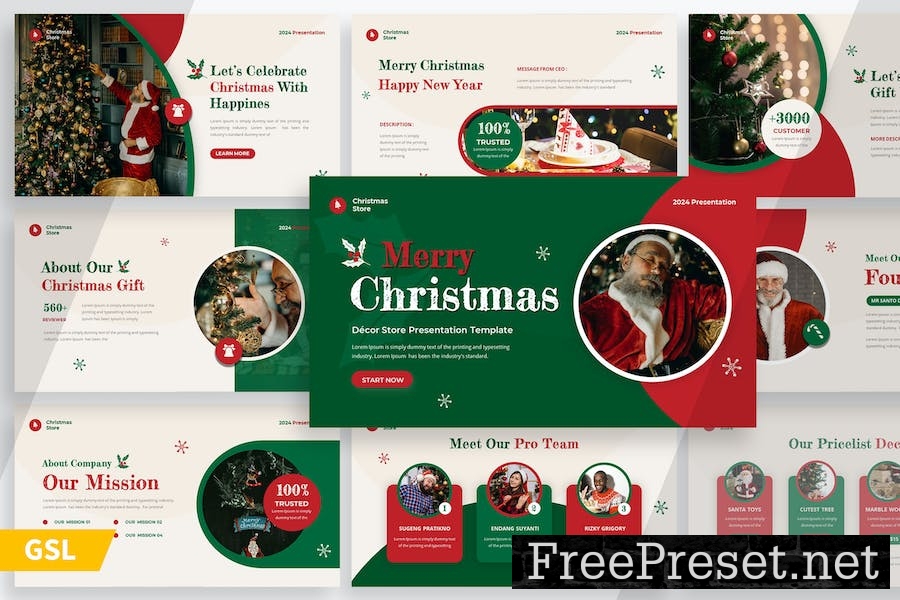 Christmas Eve - Google Slide Template JVS7ZQF