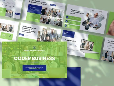 Coder - Business Presentation Google Slide Templat 3KENEBQ