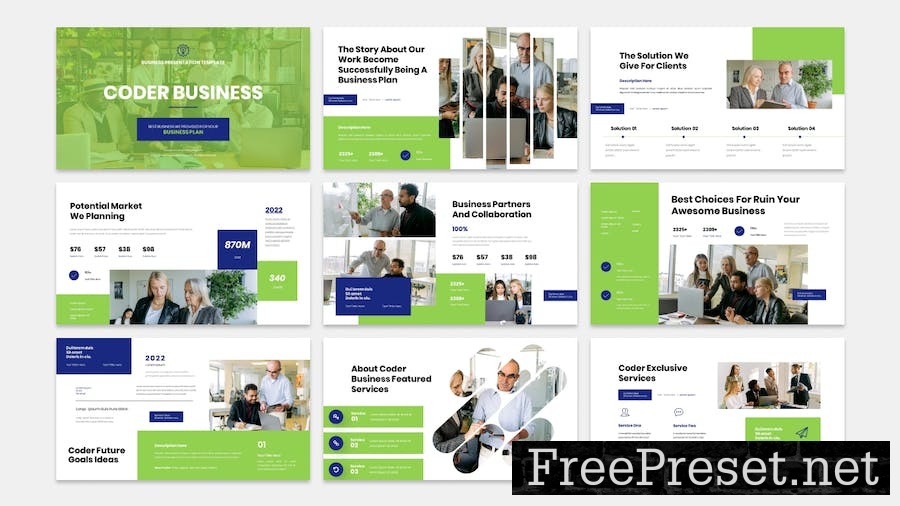 Coder - Business Presentation PowerPoint Template WCBFT5A