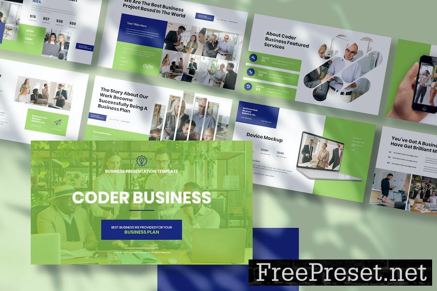 Coder - Business Presentation PowerPoint Template WCBFT5A