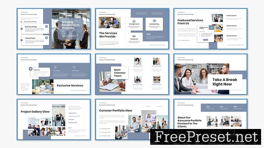 Commer - Business Presentation PowerPoint Template YYY7EMR