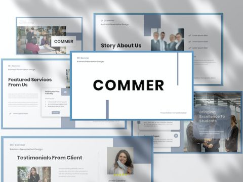 Commer - Business Presentation PowerPoint Template YYY7EMR