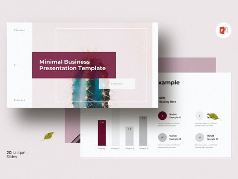 Company Profile Minimal Business PowerPoint PPM6VA6