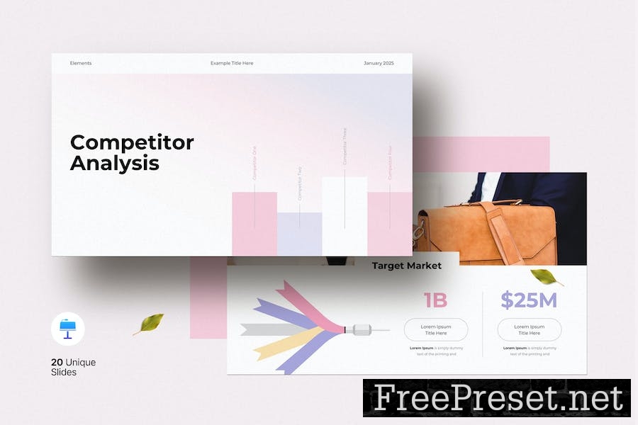 Competitor Analysis Keynote Template DF3MDAQ