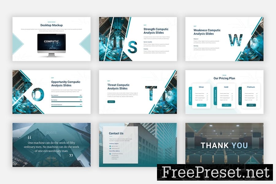 Computic - Technology PowerPoint Template W4XKCAW